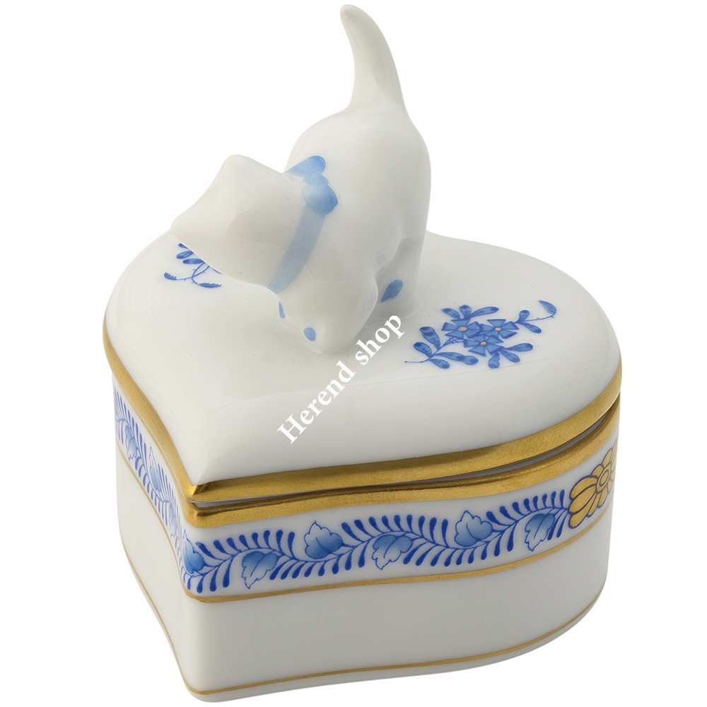 Kedi Kulplu Kutu Herend Porselen Dünyanın en iyi porselen markası